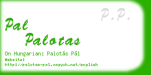 pal palotas business card