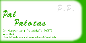 pal palotas business card